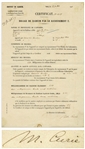 Marie Curie Signed Document From Her Institut du Radium Laboratory -- Curie Signs Off on an Experiment in Her Lab